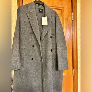 Theory Charcoal Double-Breasted Coat